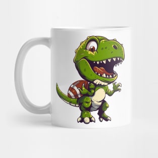 Funny Dino Playing American Football Mug